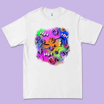 Halloween Candy Patches 1 Premium Tee Designed By Bundleandbundleshop