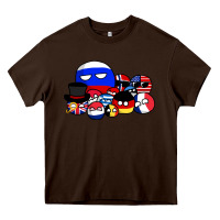 Chocolate Brown countryballs pullover Heavy Core Tee - tuanDangUi