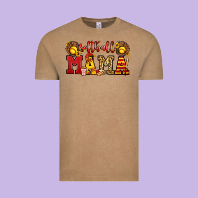 Softball Mama Vintage Tee Designed By Jasminsmagicworld