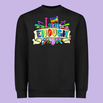 I Am Enough Heavyweight Sweatshirt Designed By Fadigitalartstudio