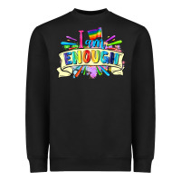 Black I am enough Heavyweight Sweatshirt - FaDigitalArtStudio