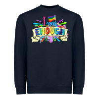 Navy I am enough Heavyweight Sweatshirt - FaDigitalArtStudio