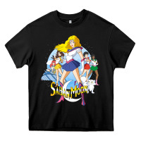 Black saban moon Heavy Core Tee - tuanDangUi