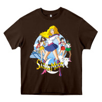Chocolate Brown saban moon Heavy Core Tee - tuanDangUi