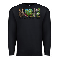 Black Peace Love Giant Panda Premium Sweatshirt - LillyAllenDesigns