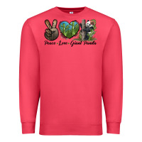 Cardinal Peace Love Giant Panda Premium Sweatshirt - LillyAllenDesigns