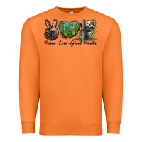Carrot Peace Love Giant Panda Premium Sweatshirt - LillyAllenDesigns