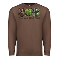 Chestnut Peace Love Giant Panda Premium Sweatshirt - LillyAllenDesigns