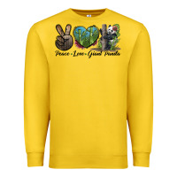 Lemon Peace Love Giant Panda Premium Sweatshirt - LillyAllenDesigns