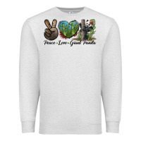 Peace Love Giant Panda Premium Sweatshirt | Teevron