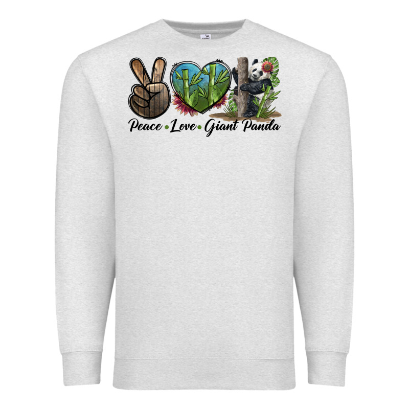 Peace Love Giant Panda Premium Sweatshirt by LillyAllenDesigns | Teevron