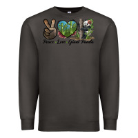 Smoke Peace Love Giant Panda Premium Sweatshirt - LillyAllenDesigns