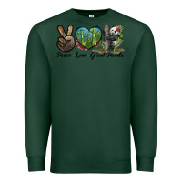 Sports Green Peace Love Giant Panda Premium Sweatshirt - LillyAllenDesigns