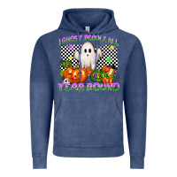 Vintage Denim I ghost people all year round Vintage Hoodie - NancyCooperArtShop
