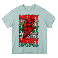 Arona merry christmas lightning bolt Heavy Core Tee - MaliasSmallBusiness