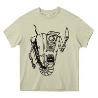 Mossy b&w claptrap   borderlands Heavy Core Tee - tuanDangUi