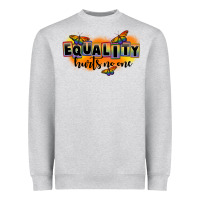 Heather Grey Equality hurts no one Heavyweight Sweatshirt - FaDigitalArtStudio
