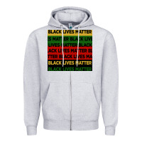 Heather Grey black lives matter seamless pattern Zipper Hoodie - BundleAndBundleShop