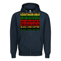 Navy black lives matter seamless pattern Zipper Hoodie - BundleAndBundleShop
