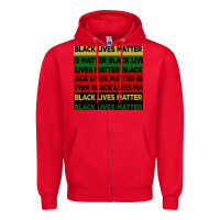 Red black lives matter seamless pattern Zipper Hoodie - BundleAndBundleShop
