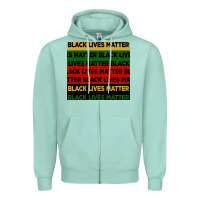Seafoam black lives matter seamless pattern Zipper Hoodie - BundleAndBundleShop