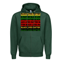 Sports Green black lives matter seamless pattern Zipper Hoodie - BundleAndBundleShop