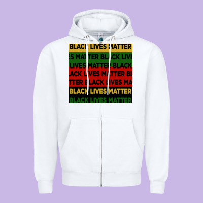 Black Lives Matter Seamless Pattern Zipper Hoodie Designed By Bundleandbundleshop