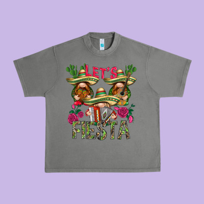 Let's Fiesta With Gnomes Urban Heavy Tee Designed By Nancycooperartshop