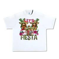 White Let's Fiesta with gnomes Urban Heavy Tee - NancyCooperArtShop