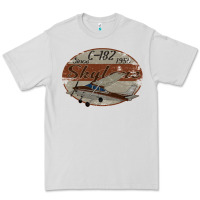 Dove Grey cessna 182 skylane since 1956 retro vintage airplane design Premium Tee - tuanDangUi
