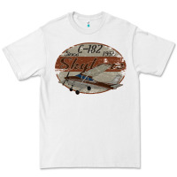 White cessna 182 skylane since 1956 retro vintage airplane design Premium Tee - tuanDangUi