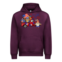 Mauve Wine american gnomies truck Urban Hoodie - BarkalooDesign