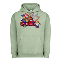 Pigment Oil Green american gnomies truck Urban Hoodie - BarkalooDesign
