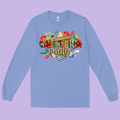 Cinco De Mayo Cafeteria Lady Long Sleeve Tee Designed By Cowgirlartshop