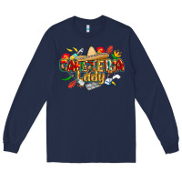 Navy cinco de mayo cafeteria lady Long Sleeve Tee - CowGirlArtShop