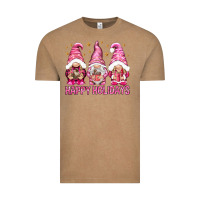 Vintage Coffee Happy holidays with gnomes Vintage Tee - NancyCooperArtShop