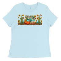 Baby Blue welcome fall Ladies Tee - BundleAndBundleShop