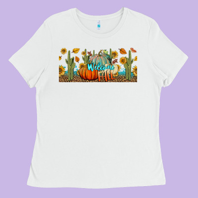 Welcome Fall Ladies Tee Designed By Bundleandbundleshop