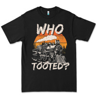 Black Who Tooted Funny Train Lovers And Railroad Retro Vintage Premium Tee - tuanDangUi