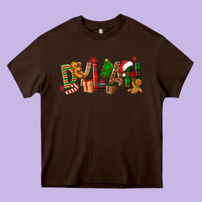Personalized Christmas Themed Heavy Core Tee Designed By Nancycooperartshop