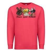 Cardinal peace love ostrich Premium Sweatshirt - LillyAllenDesigns
