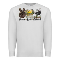 Dove Grey peace love ostrich Premium Sweatshirt - LillyAllenDesigns