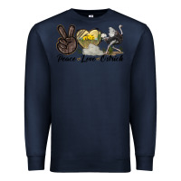 Navy peace love ostrich Premium Sweatshirt - LillyAllenDesigns