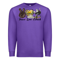 Purple peace love ostrich Premium Sweatshirt - LillyAllenDesigns