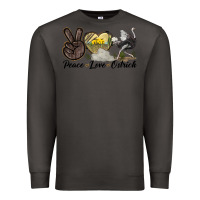 Smoke peace love ostrich Premium Sweatshirt - LillyAllenDesigns