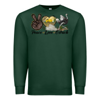 Sports Green peace love ostrich Premium Sweatshirt - LillyAllenDesigns
