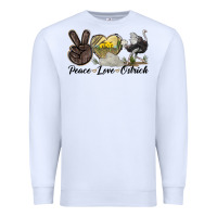 White peace love ostrich Premium Sweatshirt - LillyAllenDesigns