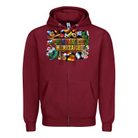 Burgundy hispanic heritage flags Zipper Hoodie - BundleAndBundleShop