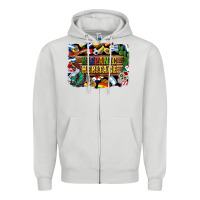 Dove Grey hispanic heritage flags Zipper Hoodie - BundleAndBundleShop
