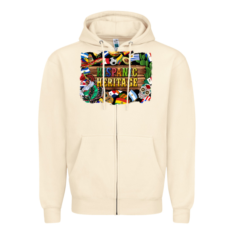 Hispanic Heritage Flags Zipper Hoodie by BundleAndBundleShop | Teevron